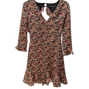 Topshop cottagecore floral dress black